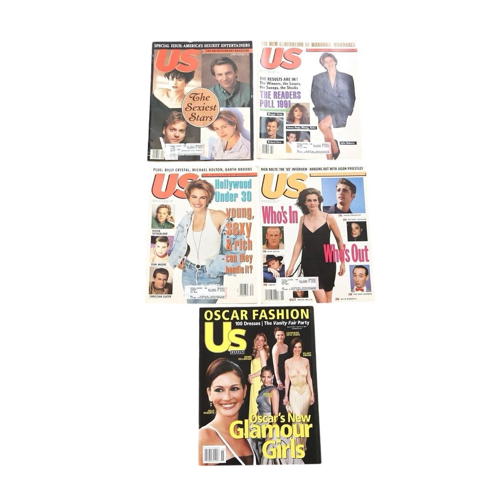 Vintage US Magazine Lot Julia Roberts Pop Culture Celebs 90s Y2K Fashion
